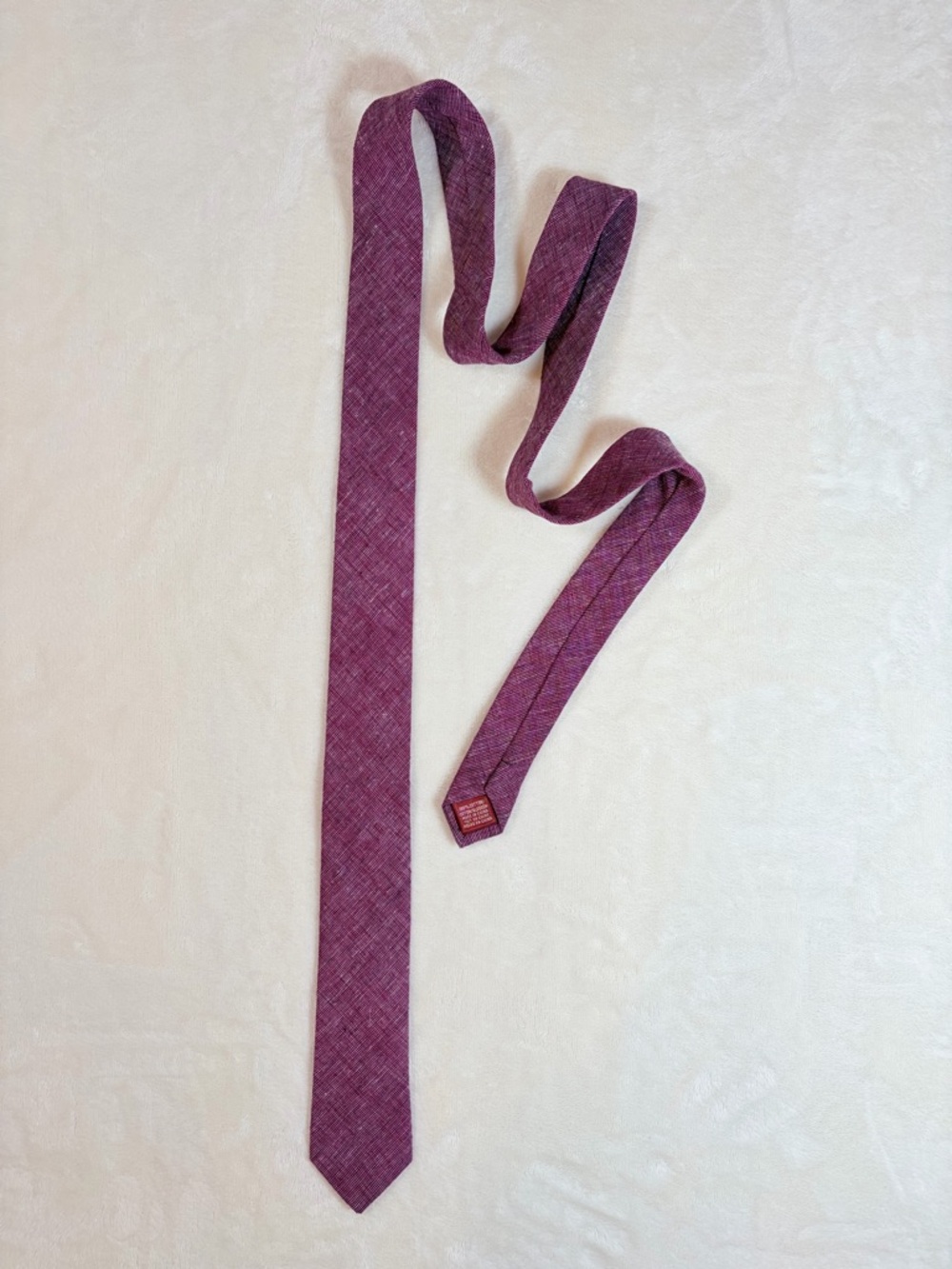 Original Penguin Slim Textured Plum Tie